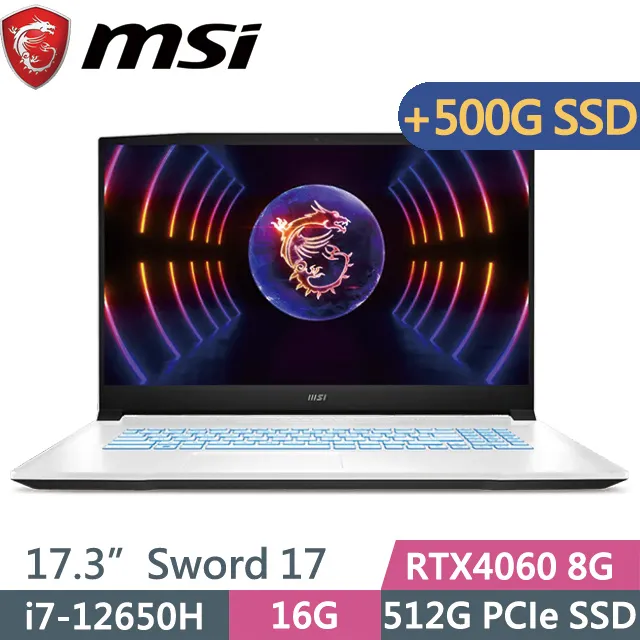 msi  Sword 17 A12VF intel i7- 12650H / RTX 4060 8GB  12代獨顯筆電 歷史價格詳細信息