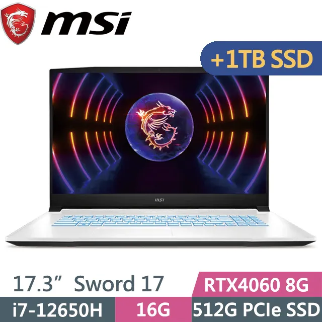 msi  Sword 17 A12VF intel i7- 12650H / RTX 4060 8GB  12代獨顯筆電 歷史價格詳細信息