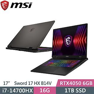 msi微星 Sword 17 HX B14VEKG-023TW-SP4 灰(i7-14700HX/16G+16G/1TB+1TB/RTX4050/W11/17)特仕筆電 歷史價格詳細信息