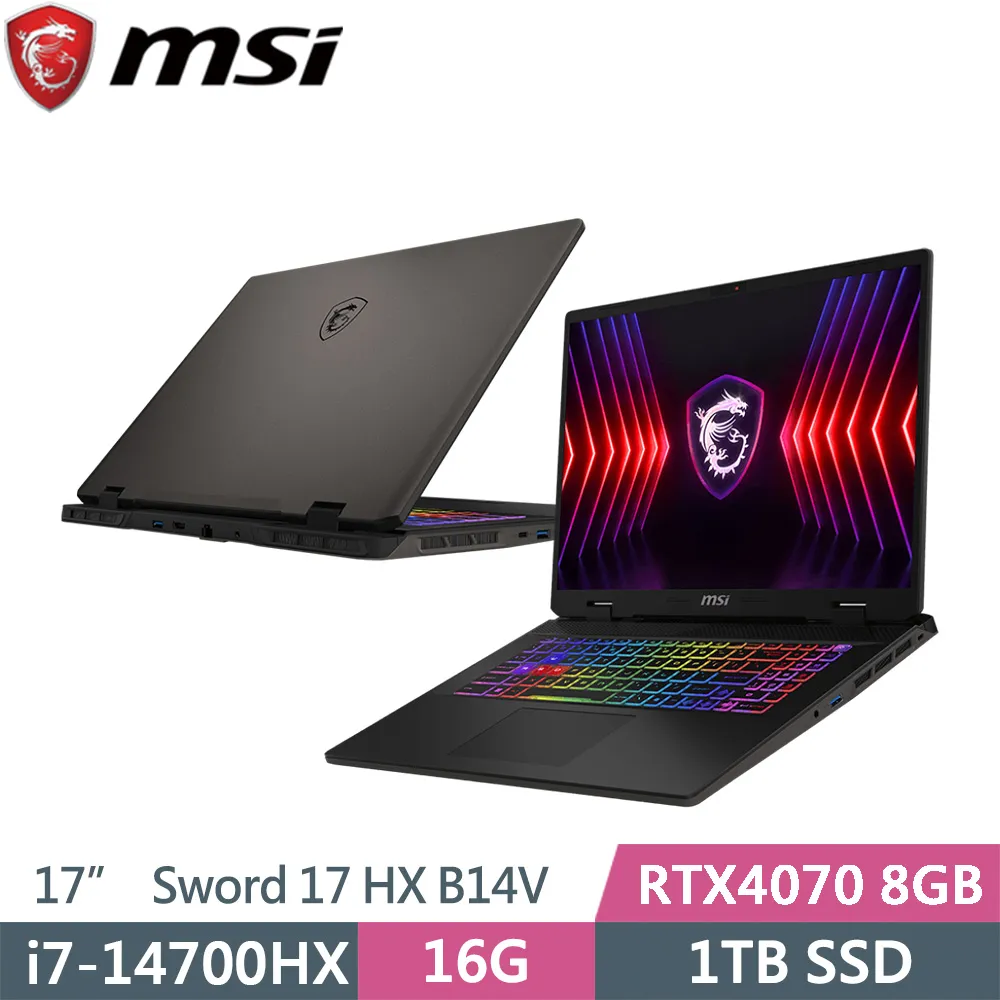 MSI Sword 17 HX B14VGKG(i7-14700HX/16G/1TB/RTX4070 8G/17/W11) 歷史價格詳細信息