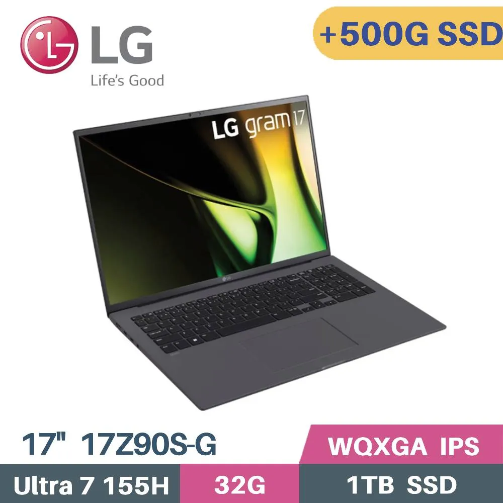 LG 17Z90S-G.AD79C2輕薄商務筆電(Ultra 7 155H/32G/1TB/17/WQXGA/W11H) 歷史價格詳細信息