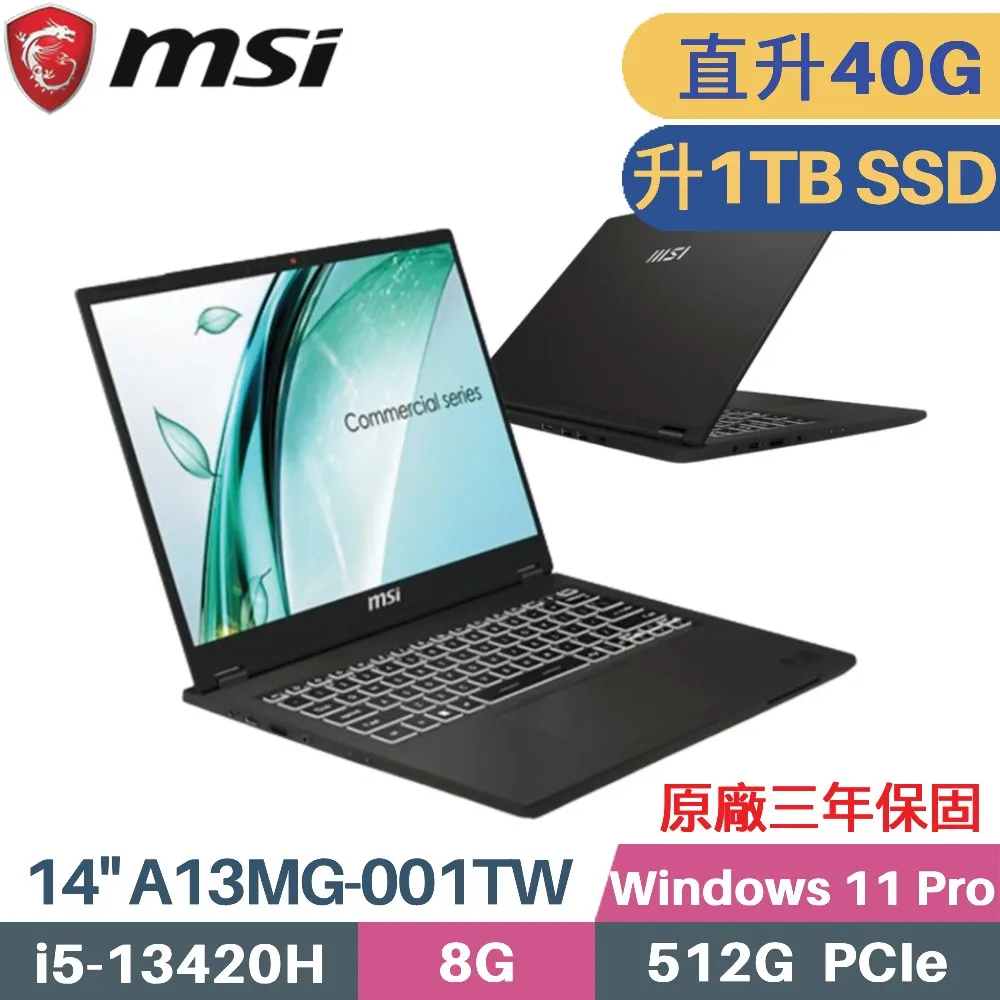 MSI微星 Commercial 14 H A13MG-001TW (i5-13420H/8G/512G SSD/W11P/FHD+/14)商務筆電 歷史價格詳細信息