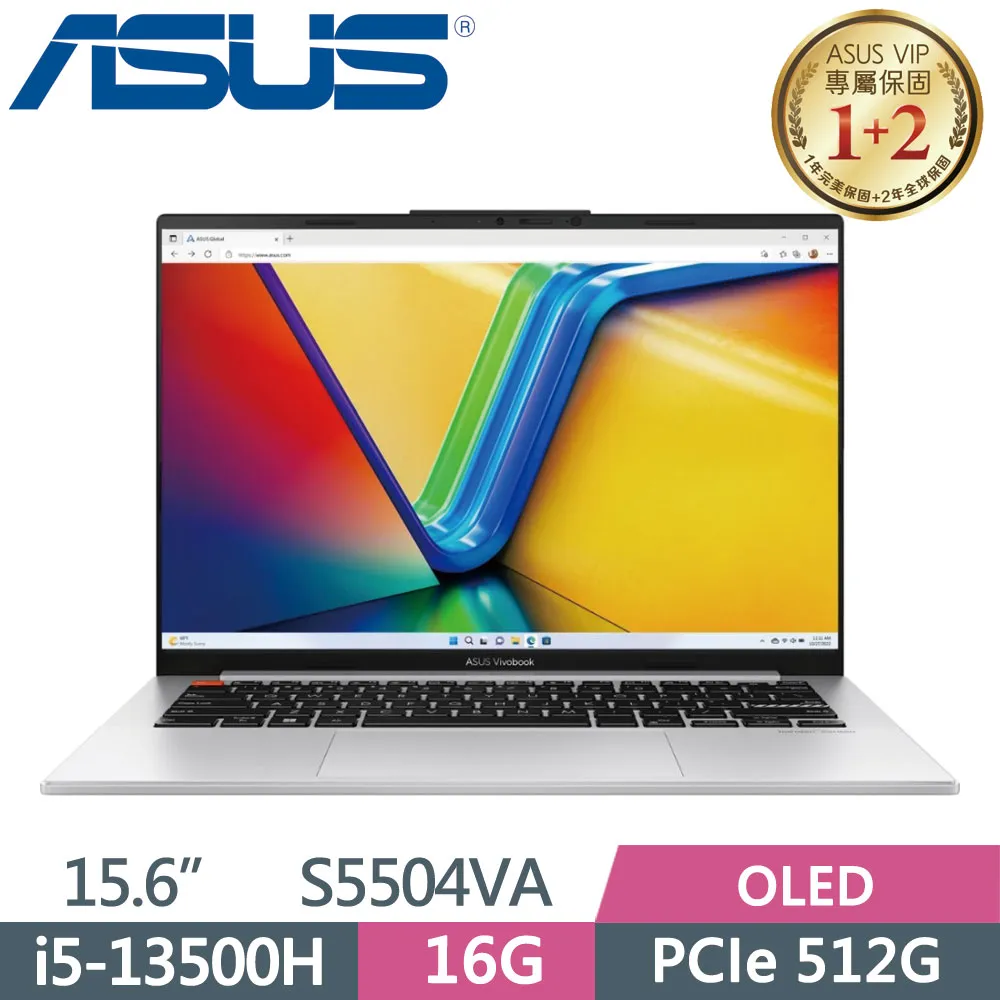 ASUS Vivobook S15 OLED S5504VA-0152S13500H 酷玩銀(i5-13500H/16G/512G PCIe/W11/2.8K/OLED/15.6) 歷史價格詳細信息