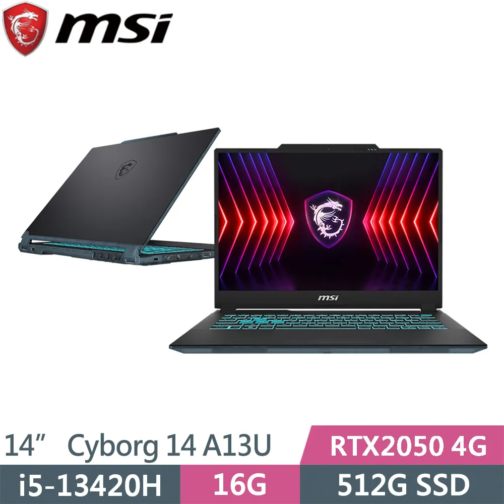 MSI微星 Cyborg 14 A13UCX-027TW電競筆電(i5-13420H/16G/512G/RTX2060/ 歷史價格詳細信息