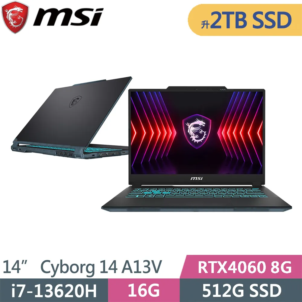 【MSI 微星】Cyborg 14 A13VF-026TW 14吋 i7 RTX4060 輕薄電競筆電 歷史價格詳細信息