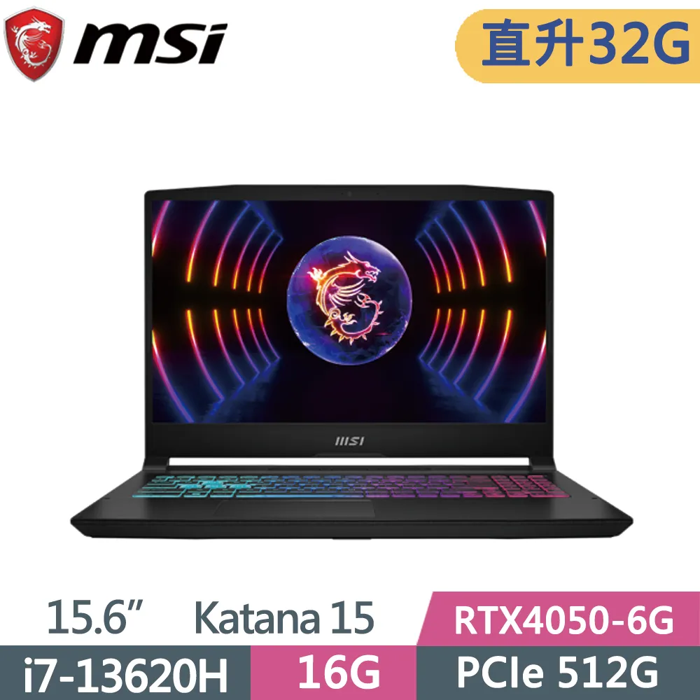 MSI 微星 KATANA15-B13VEK-806TW(i7-13620H/16GB/512G+1T SSD/RTX4050-6G/W11/FHD/144Hz/15.6)特仕 歷史價格詳細信息