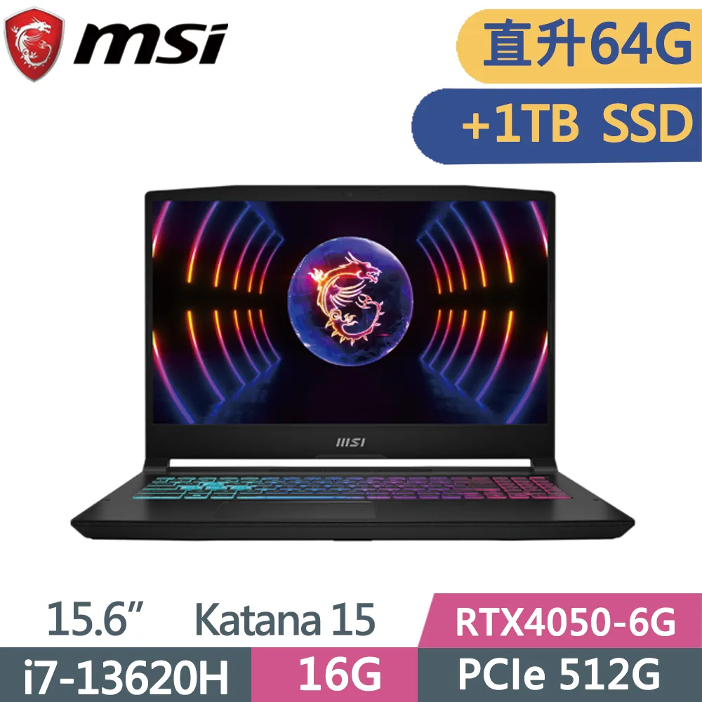 MSI 微星 KATANA15-B13VEK-806TW(i7-13620H/16GB/512G+1T SSD/RTX4050-6G/W11/FHD/144Hz/15.6)特仕 歷史價格詳細信息