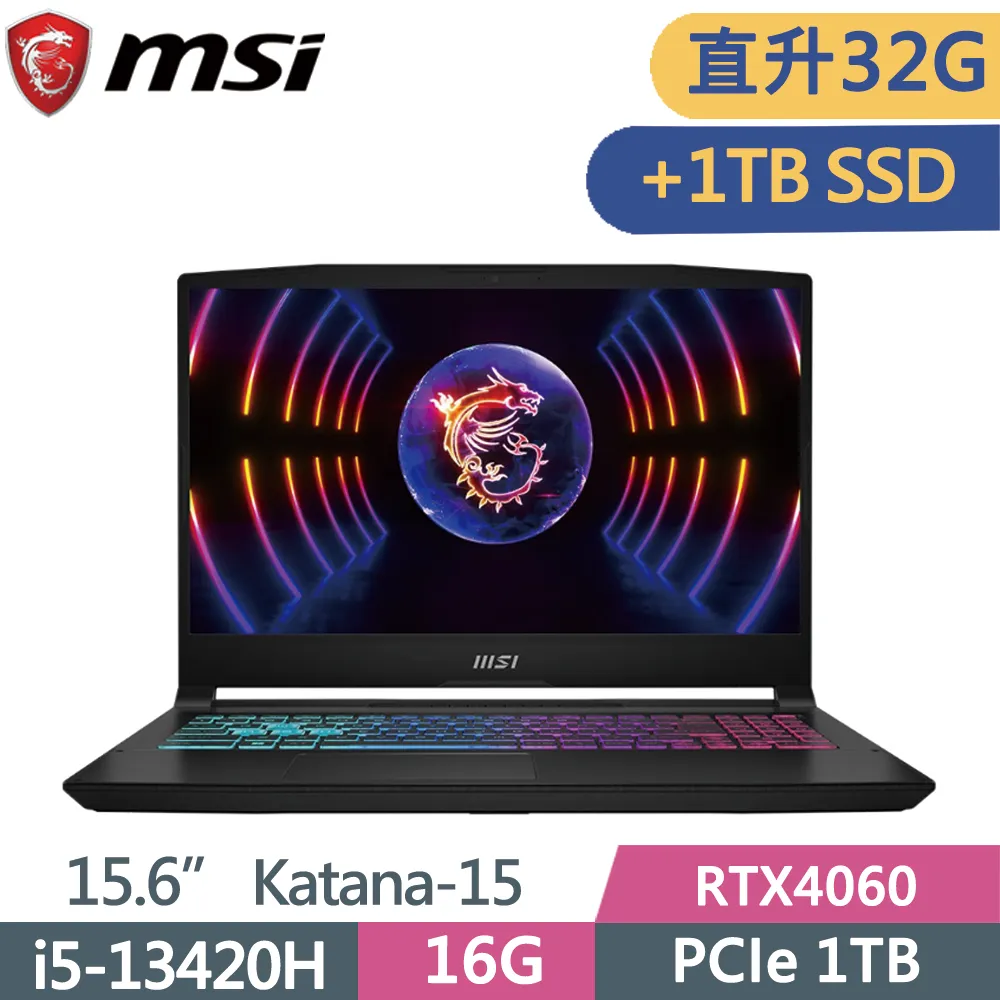 MSI微星  Katana 15 B13VFK-1471TW i5/RTX 4060 15吋 電競筆電 歷史價格詳細信息