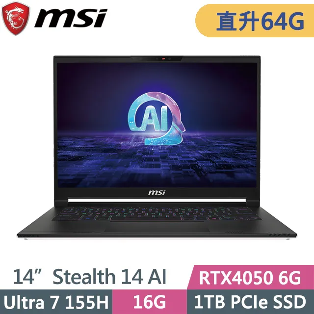 MSI Stealth 14 AI Studio 14吋 AI電競筆電白(Ultra 7 155H/16G/1T/RTX4050/W11/A1VEG-WBU715) 歷史價格詳細信息