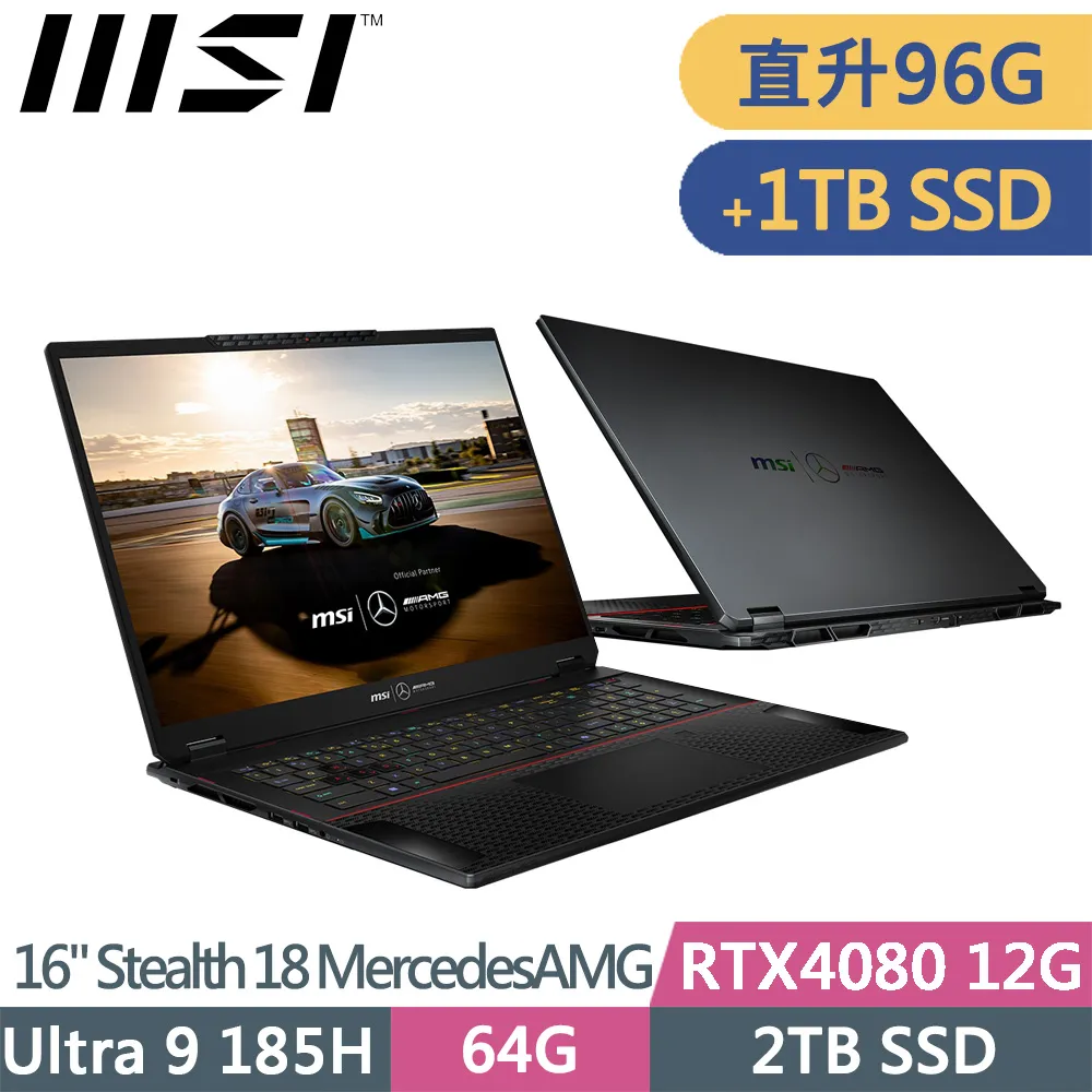 MSI 微星 Stealth 18 MercedesAMG A1VHG-043TW 電競筆電 (U9/RTX4080) 歷史價格詳細信息