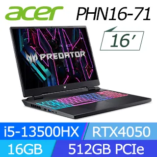 ACER Predator PHN16-71-57LQ 黑(Ci5-13500HX/16G/RTX4050-6G/512GB PCIe/W11/WUXGA/165Hz/16) 歷史價格詳細信息