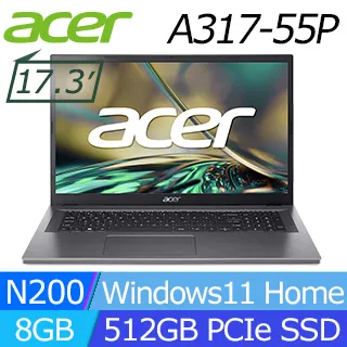 ACER Aspire 3 A317-55P-P6RJ (N200/8G DDR5/512GB SSD/Win11/17.3吋) 文書大筆電 歷史價格詳細信息