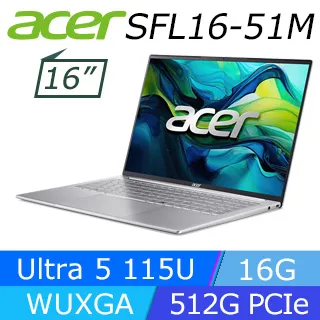 ACER Swift Lite 16吋 AI文書效能筆電銀色(Ultra 7 115U/32GB/512GB/W11/SFL16-51M-74W7) 歷史價格詳細信息