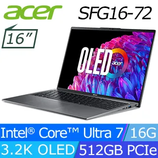 ACER Swift GO SFG16-72-710T 灰(Ultra 7-155H/16G/512G SSD/W11/3.2K OLED/16) 歷史價格詳細信息
