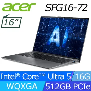 ACER Swift GO SFG16-72-56R3 (Ultra 5-125H/16G/512G+512G/Win11/16吋) 特仕筆電 歷史價格詳細信息