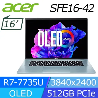 ACER Swift Edge SFE16-42-R260 極光銀 (R7-7735U/16G/512G+512G/Win11/16吋) 特仕筆電 歷史價格詳細信息
