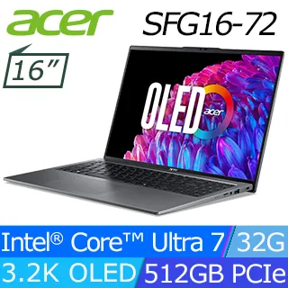 ACER Swift GO SFG16-72-59MH 灰(Ultra 5-125H/16G/512G+1T SSD/W11/3.2K OLED/16)特仕 歷史價格詳細信息