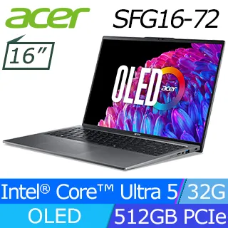 Acer Swift GO SFG16-72-57WR 灰(Ultra 5 125H/32G/512G+500G/Intel ARC/16吋OLED/W11)特仕 歷史價格詳細信息