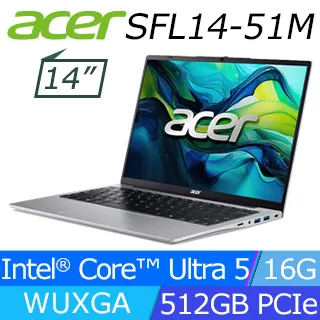 ACER Swift Lite 16吋 AI文書效能筆電銀色(Ultra 7 115U/32GB/512GB/W11/SFL16-51M-74W7) 歷史價格詳細信息