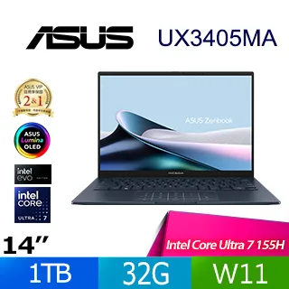 ASUS Zenbook 14 OLED UX3405MA-0122B125H 藍 筆電(Ultra 5 125H/16G/4TB/14)特仕 歷史價格詳細信息