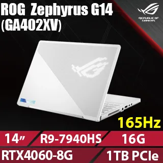 ASUS ROG Zephyrus G14 GA402XV-0046D7940HS-NBL (AMD R9-7940HS/16G/RTX4060/1TB PCIe/W11/165Hz/14) 歷史價格詳細信息
