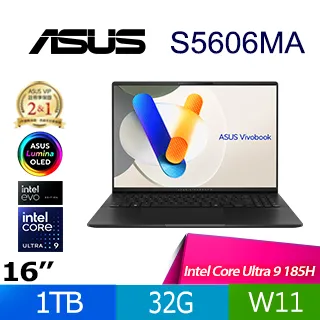 ASUS Vivobook S16 OLED S5606MA-0108K185H 極致黑(Ultra 9 185H/32G/1TB/W11/3.2K/16) 歷史價格詳細信息