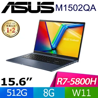 ASUS Vivobook 15 M1502QA-0031B5800H 午夜藍(R7-5800H/8G+4G/512G SSD/W11/FHD/15.6)特仕 歷史價格詳細信息