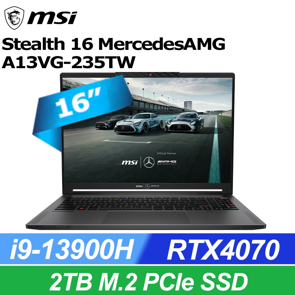 msi 微星 Stealth16 A13VG 235TW 16吋 AMG 賓士聯名 筆電 i9/32G/RTX4070 歷史價格詳細信息