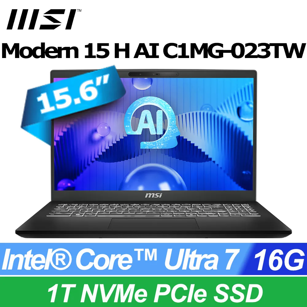 MSI 微星 Modern 15 H AI C1MG-023TW 電競筆電(Ultra 7/16G/1TB) 歷史價格詳細信息