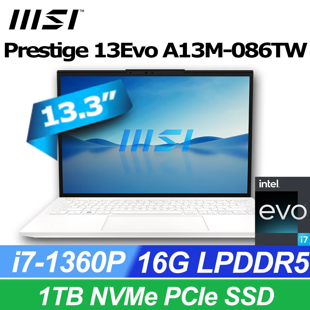 【1TB行動硬碟組】MSI Prestige 16 AI Evo B1MG-007TW(Ultra 7 155H/32G/1T SSD/W11/QHD+/16) 歷史價格詳細信息
