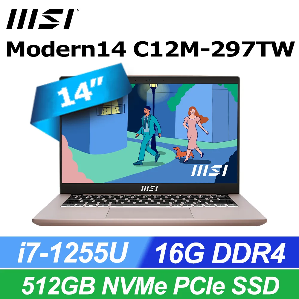 MSI 微星 Modern 14 C12M-297TW 14吋 商務筆電 i7 輕薄 筆電 玫瑰粉 UMA MSI245 歷史價格詳細信息