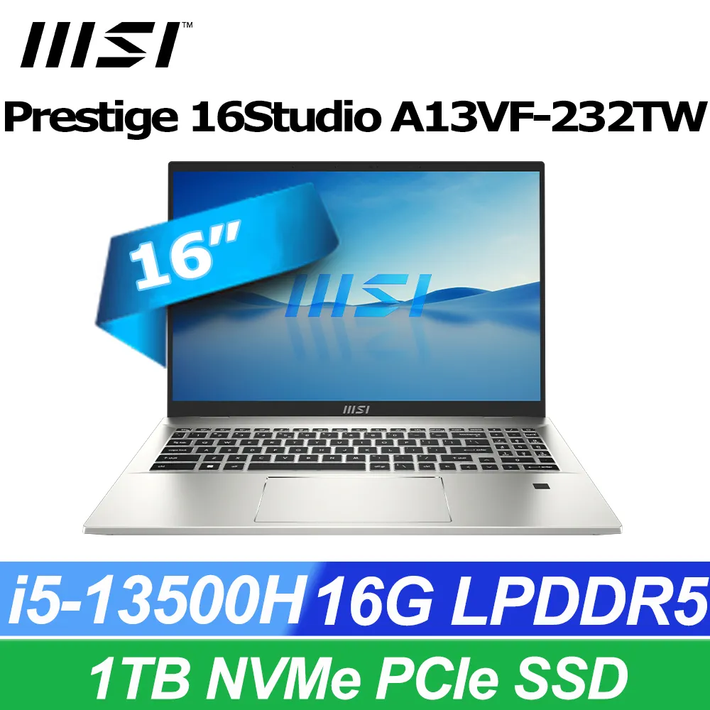 Prestige 16Studio A13VF-232TW 16吋 商務筆電 16G 1TB 筆記型電腦 MSI452 歷史價格詳細信息