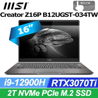 MSI Creator Z16P B12UGST-034TW 灰(i9-12900H/32G/RTX3070Ti-8G/2T SSD/Win11Pro/2K/165Hz/16) 歷史價格詳細信息