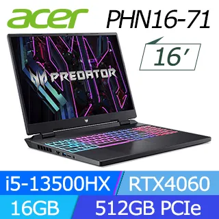 Acer Predator PHN16-71-56ZU 黑(i5-13500HX/16G+16G/512G+1TB SSD/RTX4060/W11/16)特仕筆電 歷史價格詳細信息