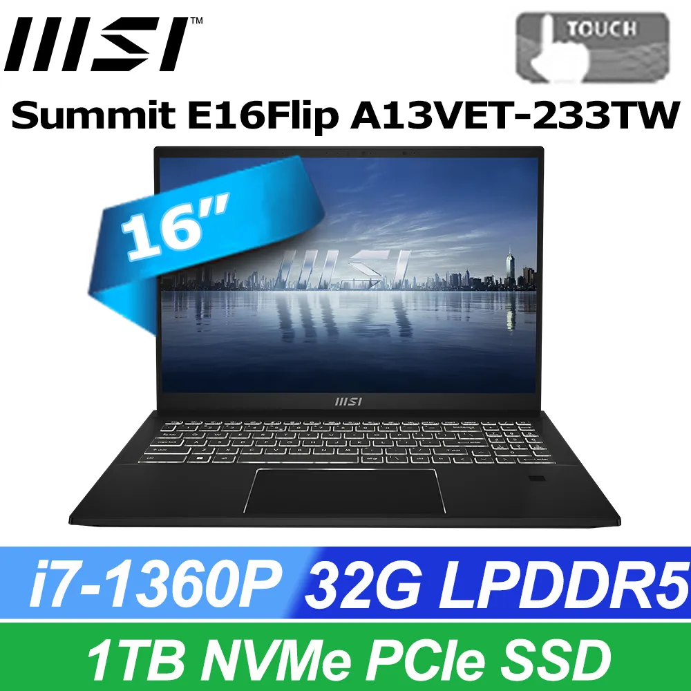 MSI微星 Summit E16Flip A12UCT-005TW(i7-1280P/32G/RTX3050-4G/1T SSD/Win11Pro/165Hz/QHD/16) 歷史價格詳細信息