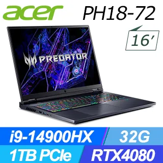 ACER Predator PH18-72-9913 黑(i9-14900HX /32G/RTX4080-12G/1TB PCIe/W11/WQXGA/240Hz/16) 歷史價格詳細信息