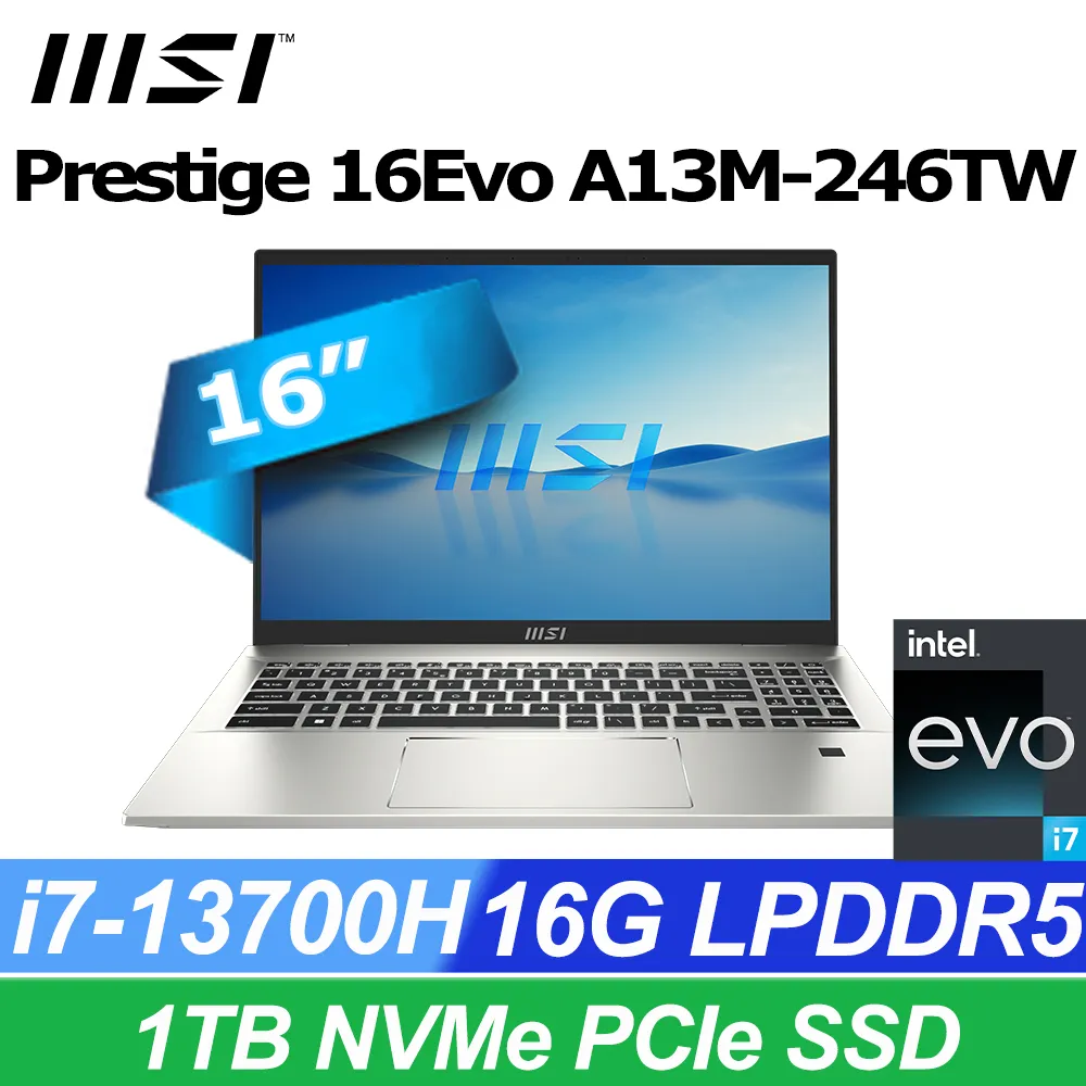 MSI微星 Prestige 16 Evo A13M i7/16G/1T/165Hz/16吋筆電/原價屋 歷史價格詳細信息