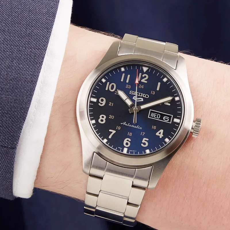 【Seiko精工】5 Sports 4R36-10A0B(SRPG29K1)潮流時尚機械腕錶 藍面 39.4mm 歷史價格詳細信息