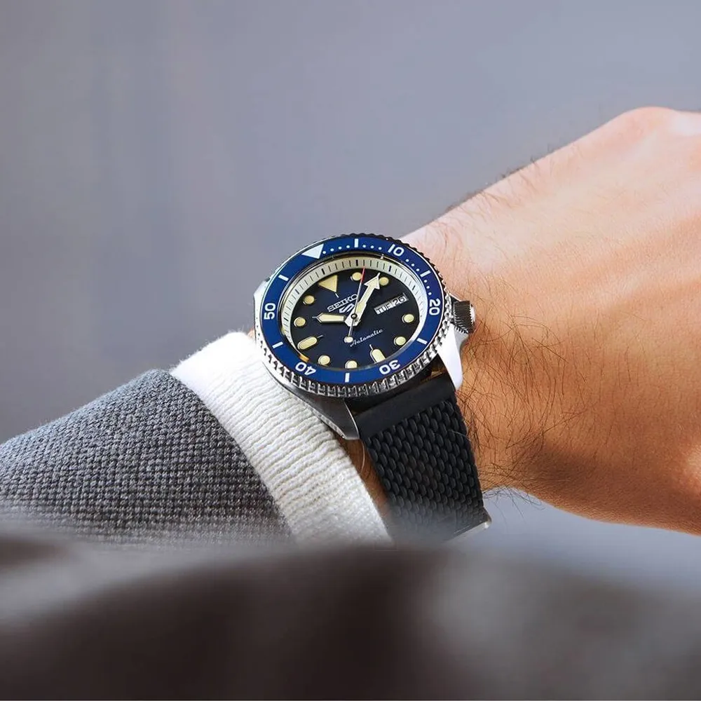 SEIKO 精工 5 Sports 系列潮流機械錶 4R36-07G0R(SRPD53K1)-紅藍/42.5mm 歷史價格詳細信息