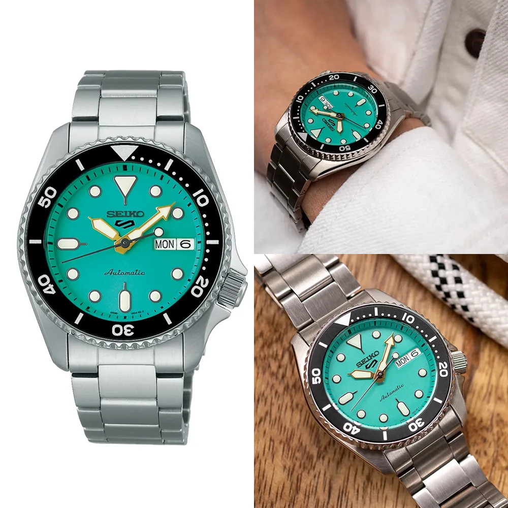 SEIKO 精工 / 4R36-13B0G / 5 Sports 機械錶 軍事風 日期 尼龍帆布手錶 迷彩綠x黑 42mm 歷史價格詳細信息