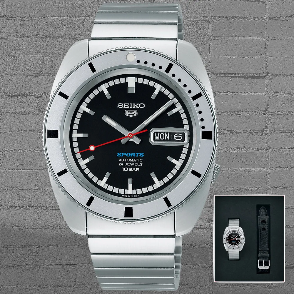 SEIKO 精工 5 Sports 系列復刻機械錶(4R36-08Z0B/SRPE77K1)藍色/42.5mm 歷史價格詳細信息