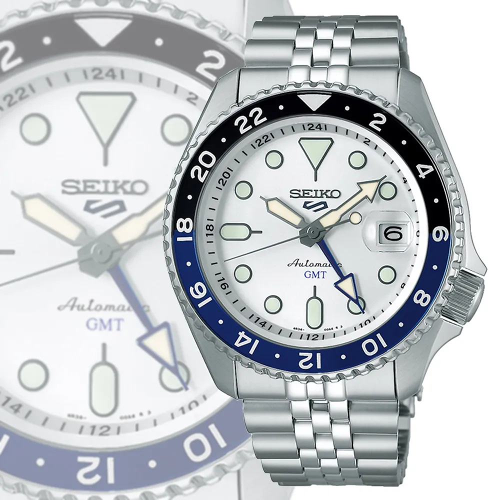 【SEIKO】精工 5 Sports 雙時區指針復古皮革款機械男錶 SSK025K1 4R34-00C0C 39.4mm 歷史價格詳細信息