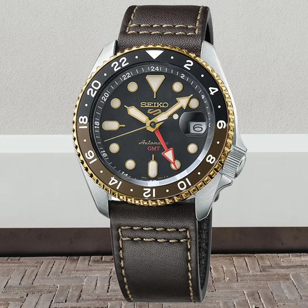 SEIKO 精工 5 Sports 系列 GMT 兩地時間機械腕錶-(4R34-00A0B/SSK003K1) 歷史價格詳細信息