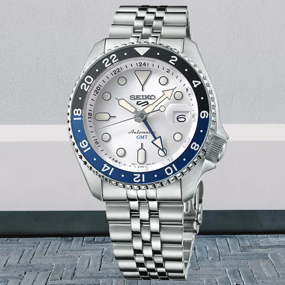 SEIKO 精工 5 Sports 系列 GMT 兩地時間機械腕錶-(4R34-00A0B/SSK003K1) 歷史價格詳細信息