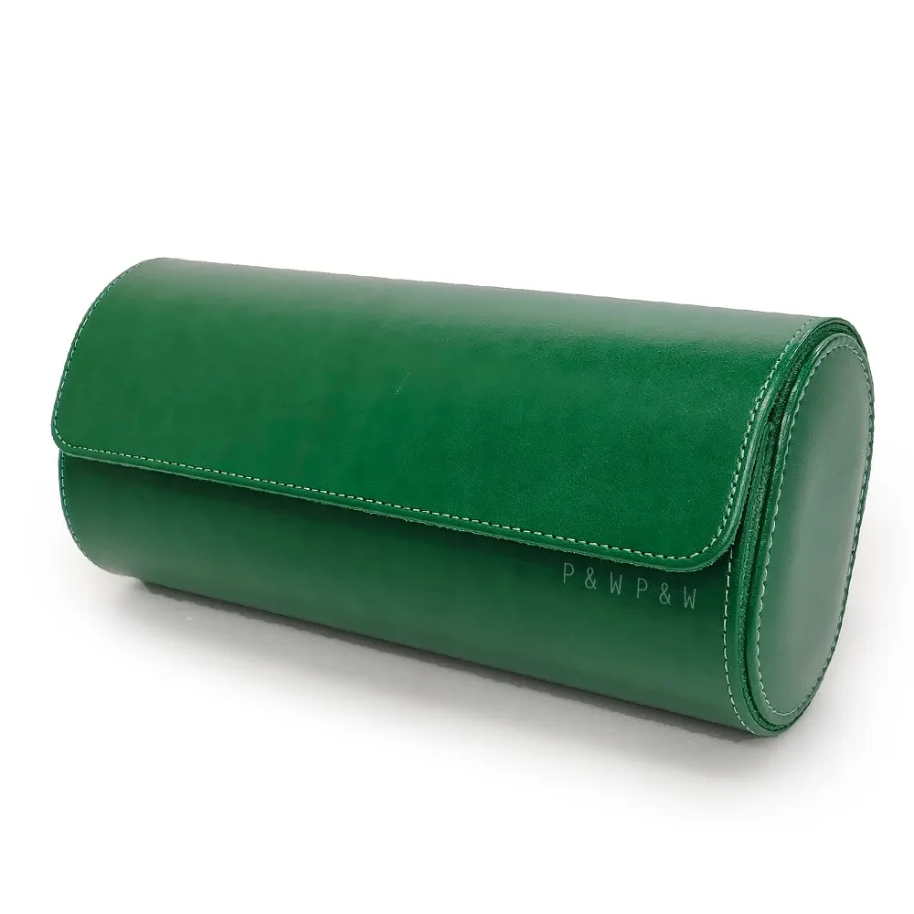 【P&W名錶收藏盒】【綠色皮革】2支裝 手工精品 錶盒 歷史價格詳細信息