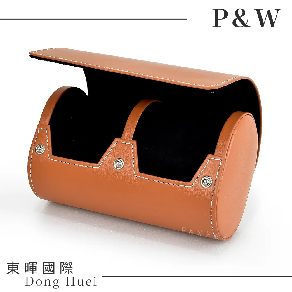 【P&W名錶收藏盒】【棕色皮革】2支裝 手工精品 錶盒 歷史價格詳細信息