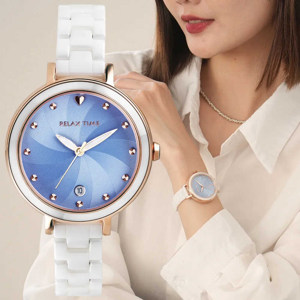 RELAX TIME 陶瓷系列 時尚點點腕錶-黑x紅 / RT-26-38 歷史價格詳細信息