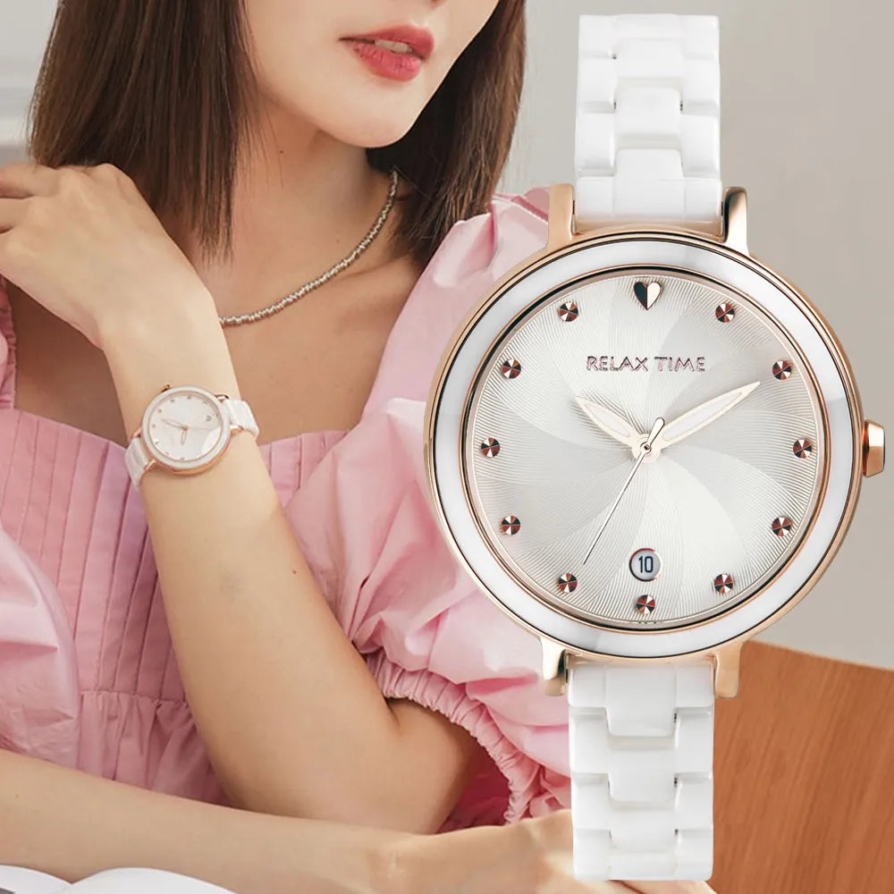 RELAX TIME 陶瓷系列 時尚點點腕錶-黑x紅 / RT-26-38 歷史價格詳細信息