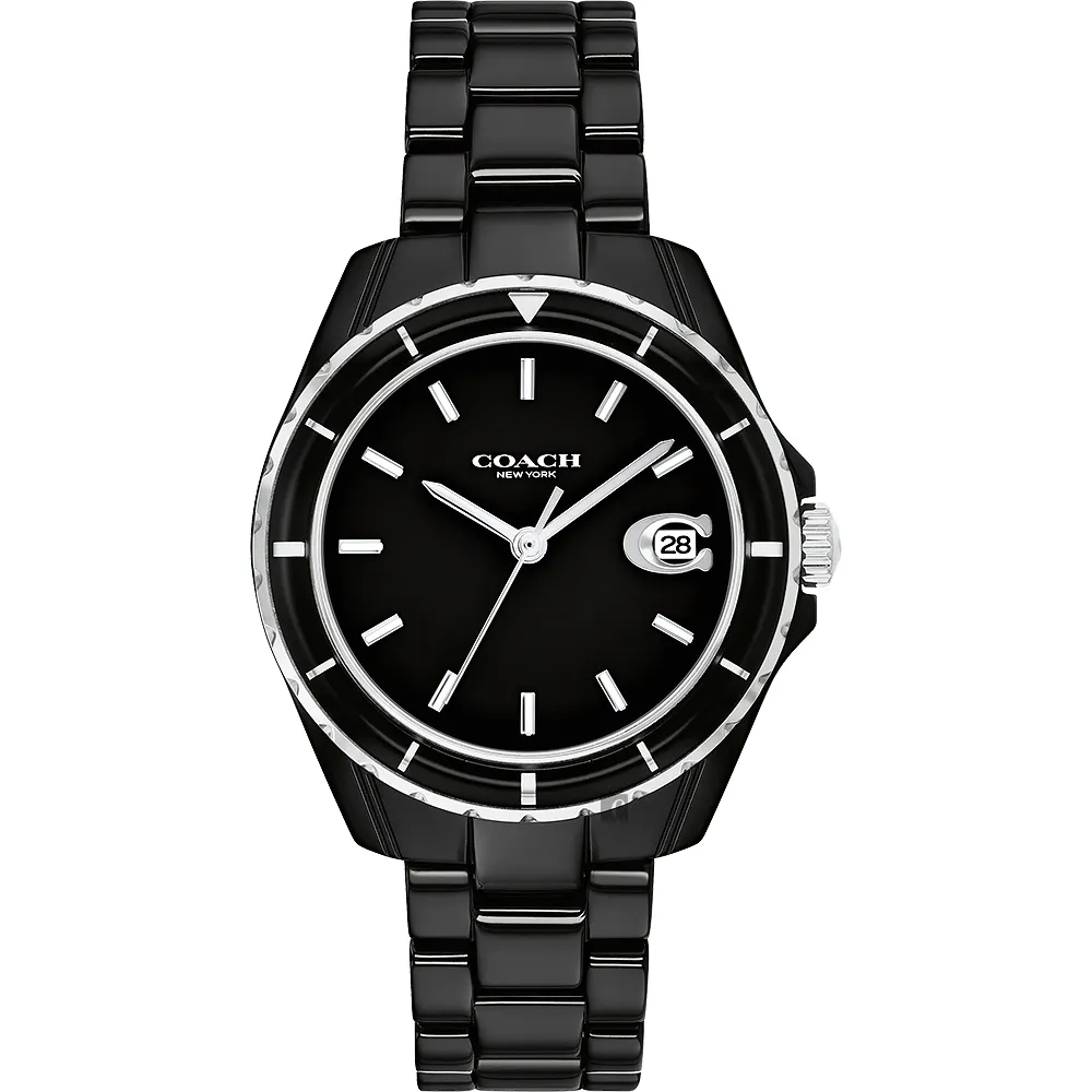 COACH 經典LOGO陶瓷女錶-粉/38mm 14503772 歷史價格詳細信息