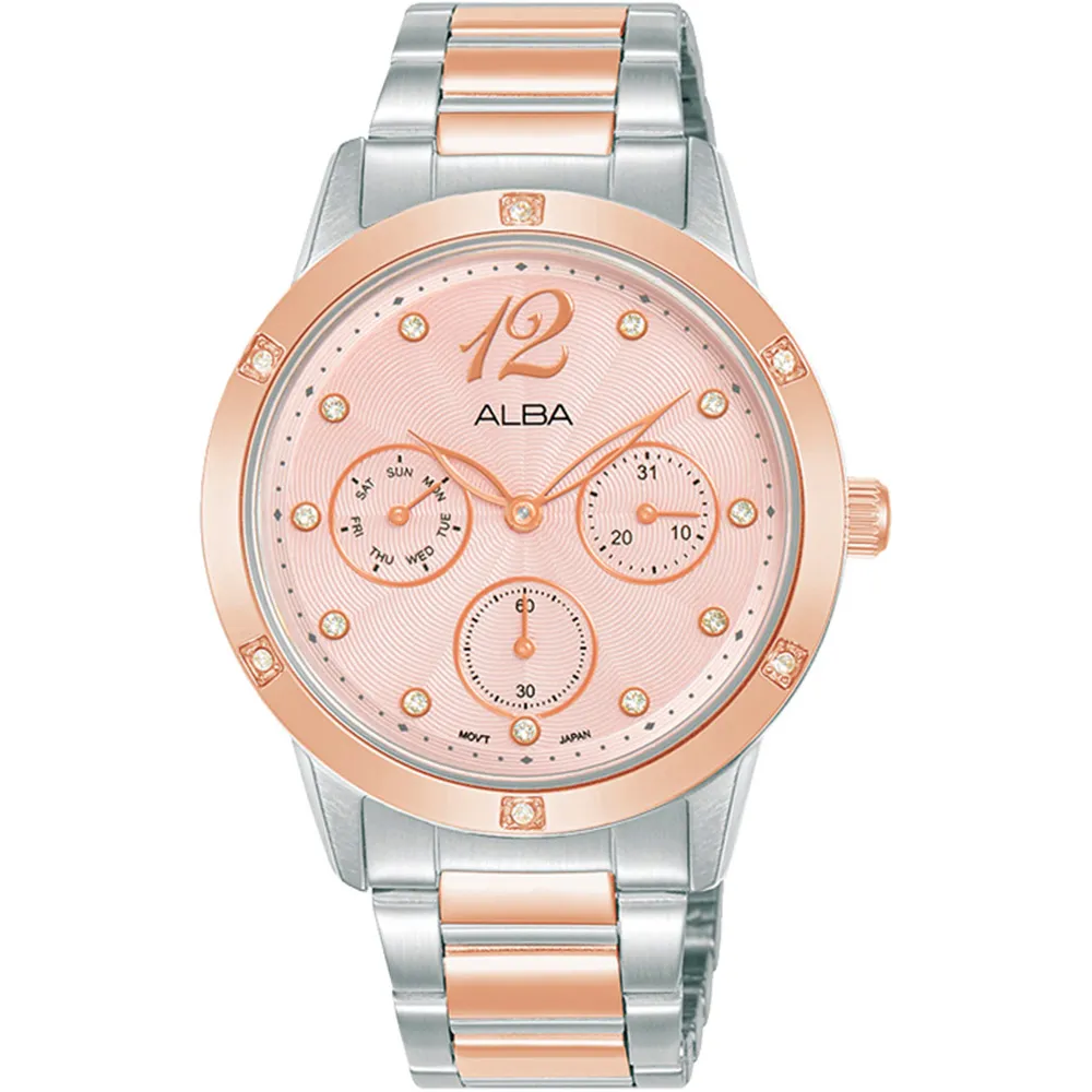 ALBA 雅柏 FASHION經典米蘭錶帶款34mm(AG8M52X1/VJ32-X328K)橘金色 歷史價格詳細信息